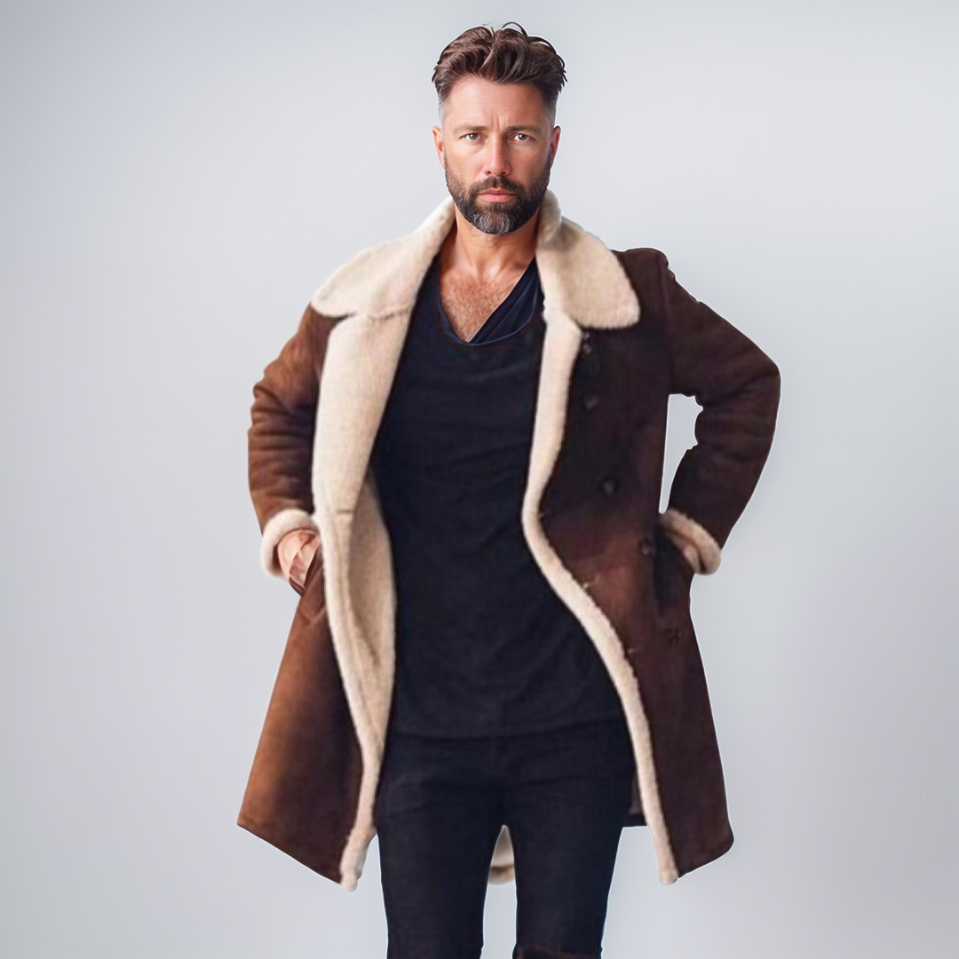 Thaddeus | Stylish Double-Breasted Overcoat for Men Winter Fashion