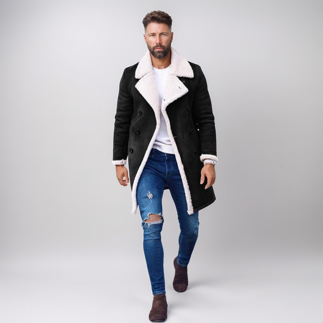 Thaddeus | Stylish Double-Breasted Overcoat for Men Winter Fashion