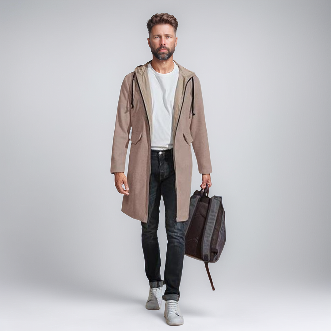 Barrett | Stylish Mid-Length Hooded Jacket for Men
