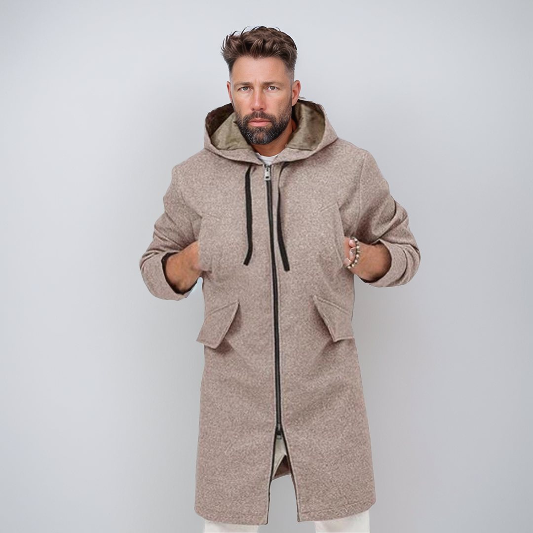 Barrett | Stylish Mid-Length Hooded Jacket for Men