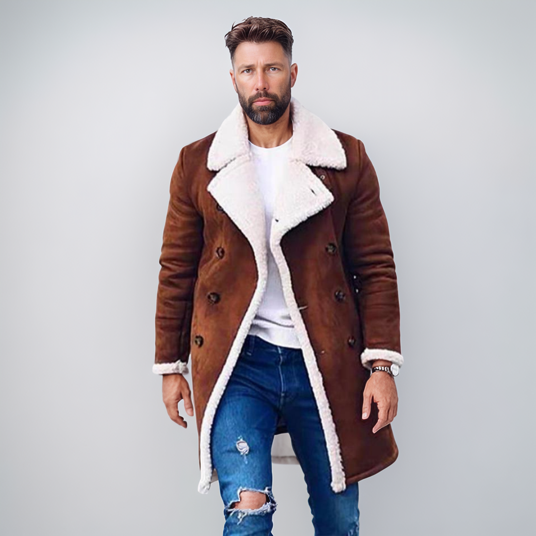Thaddeus | Stylish Double-Breasted Overcoat for Men Winter Fashion