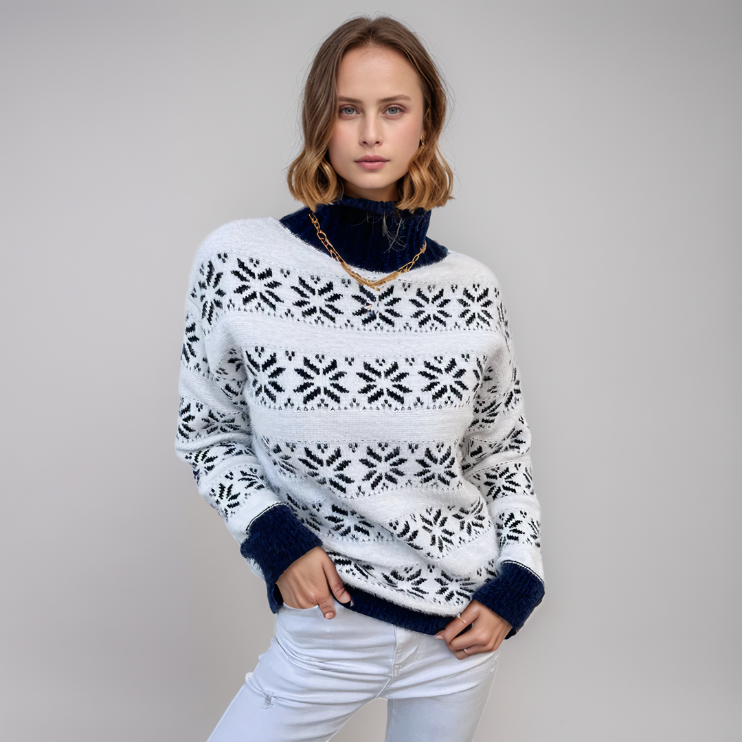 Mirabelle | Cozy Winter Pullover with Snowflake Design