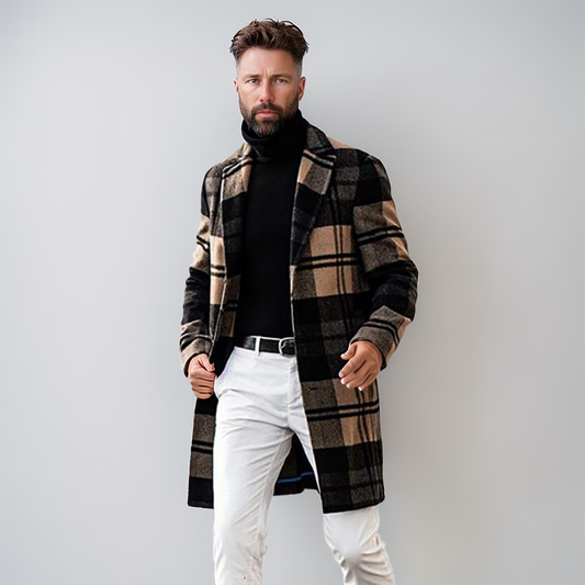 Harlan | Stylish Plaid Overcoat for Men's Fashion Essentials